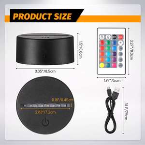 Wholesale 3D Night <b>Lights</b>, 3D LED <b>Lights</b>, Acrylic Night <b>Lights</b>, Custom Patterns, Festival Gifts From Lighting Factory. - Product Image 2