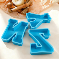 Ensemble de 26 moules en silicone pour lettres capitales, moule en résine époxy pour bougies DIY, alphabet pour fête d'anniversaire, demande en mariage, décoration de mariage