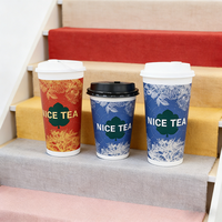 Gobelet à café en papier kraft brun jetable à paroi simple, écologique et biodégradable, avec couvercle, logo imprimé personnalisé
