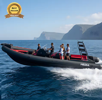 Hedia 2026 Nouveau yacht de luxe 10m en aluminium avec cabine, grand lit de soleil, bateau à coque échancrée, France Orca Hypalon Tube pour sports nautiques