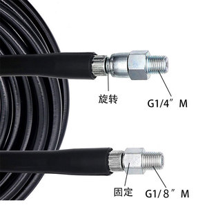 High Pressure Cleaner Hose 10M 15M 20M <b>25M</b> 30M G1 4 M G1 8 M Stainless Steel Nozzle PVC Rubber For Sewer Unclogging - Product Image 1
