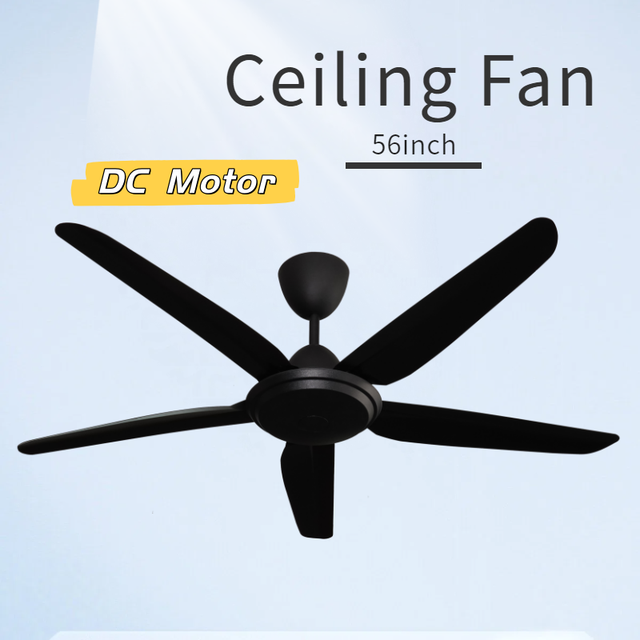 2026 New Model DC Outdoor Ceiling Fan Remote Control 5/3 Metal Blades Electric 56inch Class Energy Efficiency 3-Year Warranty