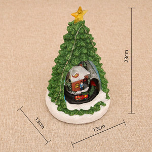 Dropshipping Shopify Resin Musical Rotating <b>Train</b> LED Music Box Night Light Christmas <b>Table</b> Decor Gift - Product Image 4