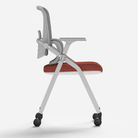 Chaises de réunion et de conférence en maille avec tablettes d'écriture, pliables et mobiles, pour la formation - Vente en gros usine