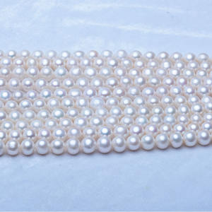 11-12mm Baroque Button Freshwater <b>Pearl</b> White Color Shaped Particle DIY Jewelry Material <b>Loose</b> Zhuji <b>Pearls</b> with Custom Hole - Product Image 3