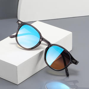 Uv400 Polarized Oval TR90 Sunglasses Women's Designer TR <b>Frame</b> Retro Mens <b>Eyeglasses</b> Vintage Colored Film Fashion - Product Image 2