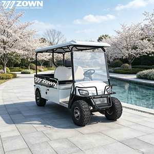 Chariot de golf utilitaire électrique avec grande benne de chargement, conduite stable pour l'aménagement paysager, la construction, la logistique des centres de villégiature - Product Image 1