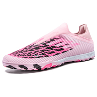 Chaussures de football unisexe avec col chaussette, tige en TPU, crampons en caoutchouc TF, support de talon, vente en gros, usine OEM