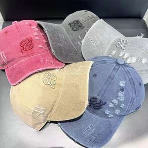 หมวกเบสบอลยีนส์สไตล์อเมริกันย้อนยุคแบบ unisex พร้อมงานปัก 3 มิติ ตัวล็อคแบบหัวเข็มขัดโลหะ ลุคฟอกสีแบบเก่า สำหรับคนหัวใหญ่หน้าเล็ก - Product Image 3