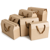 Boîte en papier kraft OEM avec poignée, boîtes d'emballage personnalisées pour savon, bougies, produits d'aromathérapie, fournisseur direct d'usine en gros