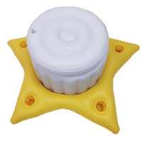 Plateau de piscine gonflable flottant, seau à glace, noir, pour plage, 1 pièce