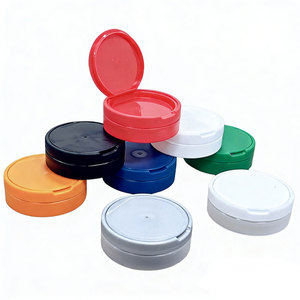 Wholesale Custom Color Snus Storage Can PP <b>Plastic</b> Flip Top <b>Container</b> Airtight Herb Stash Jar 59mm/70mm Round Box - Product Image 2