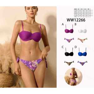 Costume da bagno intero HDJ modellante, taglie forti, tinta unita, aderente, con scollo all'americana, in Spandex Nylon - Product Image 1