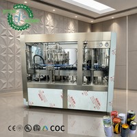 Système de remplissage de canettes de bière et de soda en aluminium 4000 CPH optimisé pour les actifs, norme CE ISO, qualité internationale 304