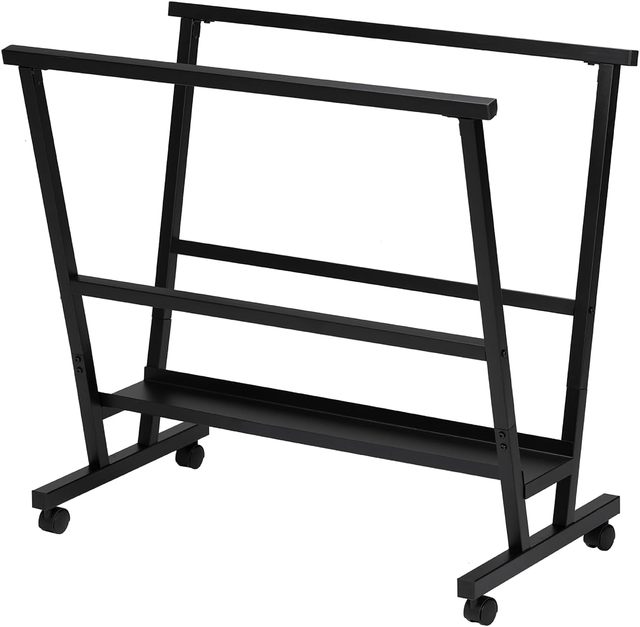 Art Storage Rack with Rolling Casters Black Metal Print Display Rack for Home Artwork Posters