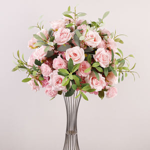 Nuevo Tipo de Bola de Flores Artificiales Grandes, Arreglo de Rosas de Seda en Colores Otoñales, Centros de Mesa y Decoraciones para Bodas - Product Image 4