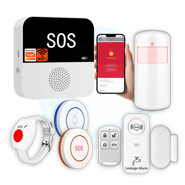 TY-SOS-CF100 Tuya Seniors WIFI Button Wireless Caregiver Pager Elderly SOS Smart Home Alarm Senior Elderly Emergency