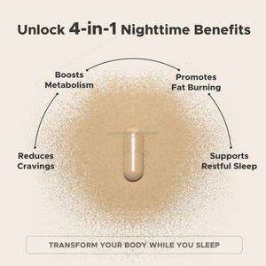 Private Label Supplément pour brûlures de nuit aux cétones de framboise Hoodia <span class=keywords><strong>Cactus</strong></span> Grain de café vert Mélatonine 60 capsules végétariennes - Product Image 3