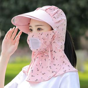 Women's Summer Sun Protection Hat With Full Face Cover Breathable UV Shield Outdoor Cycling Electric Bike Use - Product Image 5