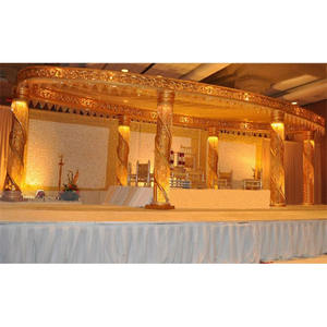 Exclusivo Mandap de Cristal Ovalado para Bodas, Último Modelo de Mandap de Cristal de Fibra para Bodas Indias, Hermoso Mandap de Cristal de Seis Pilares para Bodas, EE. UU. - Product Image 1