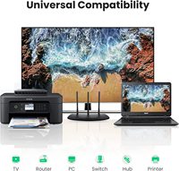 UGREEN RJ45 Coupler Ethernet Extender, adaptor ekstensi kabel Ethernet 1000Mbps Cat7 Cat6 Cat5e 328 kaki