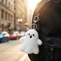 OEM ODM Personnalisé Halloween Dessin Animé Fantôme Peluche Jouet Doux Cadeau d'Halloween Vente en Gros Porte-clés en Peluche