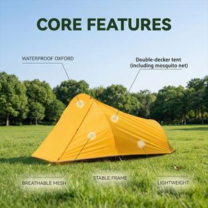 Carpa de Camping Tipo Túnel Automática Plegable de Una Habitación para Exteriores, 4 Estaciones, Malla Oxford, Resistente al Viento, Impermeable de Doble Capa 2000-3000 mm - Product Image 3