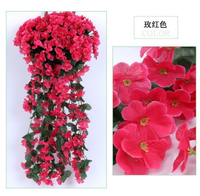 Flowers-80CM murale suspendue violette en soie artificielle pour les décorations de Noël et de remise des diplômes de la fête des mères