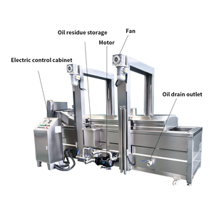<span class=keywords><strong>Friteuse</strong></span> industrielle à bande transporteuse continue en acier inoxydable 304, 200-500 <span class=keywords><strong>kg</strong></span>/h, haute productivité, certifiée CE - Product Image 3