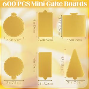 Hot Selling Gold Round Square Rectangle Mini Cake Paper Board Custom Cake Cardboard Small Cake <b>Pad</b> - Product Image 2