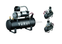 Compresseur d'air embarqué 150 PSI pour pneus de voiture 4x4 avec manomètre, kit source d'air tout-terrain pour klaxon pneumatique