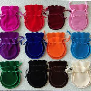 Sacs cadeaux en velours avec cordon de serrage 7*9 9*12cm, emballage pour bijoux, pochettes de mariage avec sachets pour bonbons et bracelets, possibilité d'imprimer un logo - Product Image 2