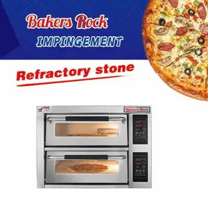 Double Deck Commercial Stainless Steel Electric Deck Oven Horno Para Pizza For Restaurant