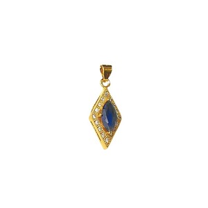 Colgante geométrico de circonita para mujer, con engaste de bisel en negro, azul, rojo y verde, para uso diario, colgante solitario, amuleto para collar - Product Image 4