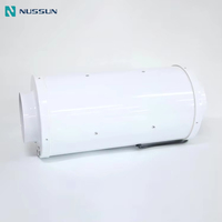 Ventilador de Flujo Mixto con Motor EC, Ventilador de Extracción Silencioso de Alta Presión con Silenciador, Soplador de Aire Industrial de Bajo Ruido
