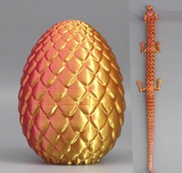 Œuf imprimé en 3D de 18 cm de diamètre + Grand Dragon de 60 cm Unique pour les fêtes, décorations d'Halloween, de Noël, Œuf de Pâques G25-827