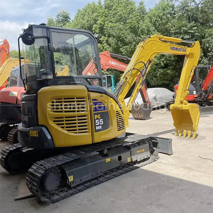 Kullanılmış ekskavatör orijinal japon ikinci el Komatsu PC56 paletli küçük ekskavatör Komatsu PC55 PC56 PC56-7 PC60 PC70-8 satılık