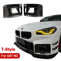 Grilles de ventilation avant en fibre de carbone préimprégnée personnalisées pour BMW G87 M2, garnitures de calandre en maille pour pare-chocs avant en carbone avec aérateurs de phares antibrouillard