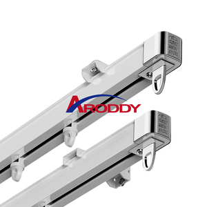 ARODDY Conception brevetée Tringles à rideaux flexibles réglables <span class=keywords><strong>sans</strong></span> découpe de 61,4 pouces avec rails muraux extensibles et rail de rideau flexible - Product Image 1