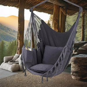 Silla Hamaca de Metal de Gran Capacidad con Cojín de Algodón Suave y Bolsa de Transporte, 330 lb, para Adultos - Product Image 3