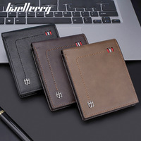Baellerry dompet koin lipat tiga Vintage Dompet pelajar grosir dompet pendek pria