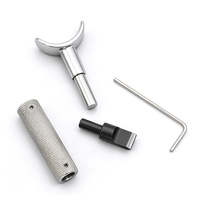 Couteau de gravure rotatif en cuir réglable DIY, manche en acier inoxydable OEM avec lame en acier à haute teneur en carbone pour le travail du cuir