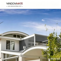 Store banne solaire résidentiel pour façade de bâtiment, ventilation décorative extérieure, imperméable et légère