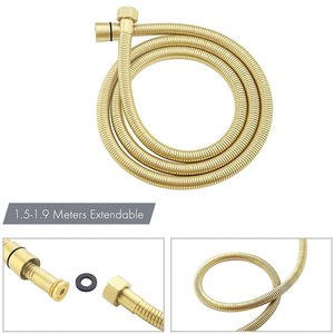 Robinet de Douche et de Bain Mural en Laiton Massif Doré Brossé, Ensemble Mitigeur Pluie 12 Pouces avec Valve d'Équilibrage de Pression - Product Image 3