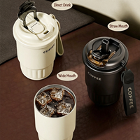 Mug à café isotherme en acier inoxydable de 13 oz, gobelet isotherme à double paroi en acier inoxydable pour le bureau et la maison