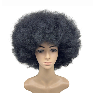 <span class=keywords><strong>Perruque</strong></span> synthétique afro rouge et bouclée pour hommes et femmes, <span class=keywords><strong>perruque</strong></span> bouclée amusante idéale pour Halloween, cosplay, fête à thème - Product Image 2