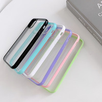 Coque de téléphone pour iPhone 12, coque arrière rigide en acrylique Transparent avec pare-choc en TPU pour iPhone 12 Pro