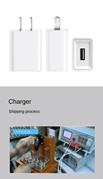 Adaptor Daya Pengisi Daya Cepat USB Kubus Magnetik Portabel untuk Ponsel 5V2A Colokan AS