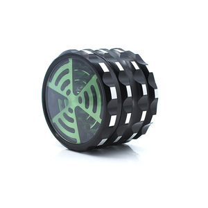 เครื่องบดสมุนไพรแบบขายส่ง บดใบยาสูบและเครื่องเทศ 4 ส่วน ทำจากโลหะผสมสังกะสี ประดับด้วยคริสตัลลายสัตว์ อุปกรณ์เสริมสำหรับการสูบบุหรี่ - Product Image 3