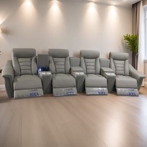 चीन कारखाने घर थिएटर फर्नीचर आधुनिक डिजाइन 3 सीटों वाले घर थिएटर के लिए कुर्सियों आरामदायक स्मार्ट सोफे कमरे - Product Image 1